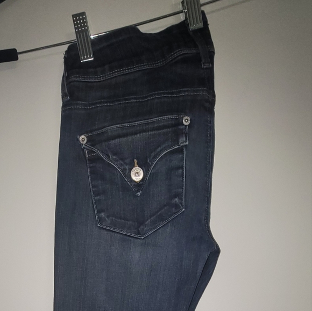 HUDSON JEANS WOMENS FLAP POCKET SKINNY JEANS SIZE 26